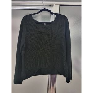 Mossimo Black Woven Long Sleeve Sweater - XXL